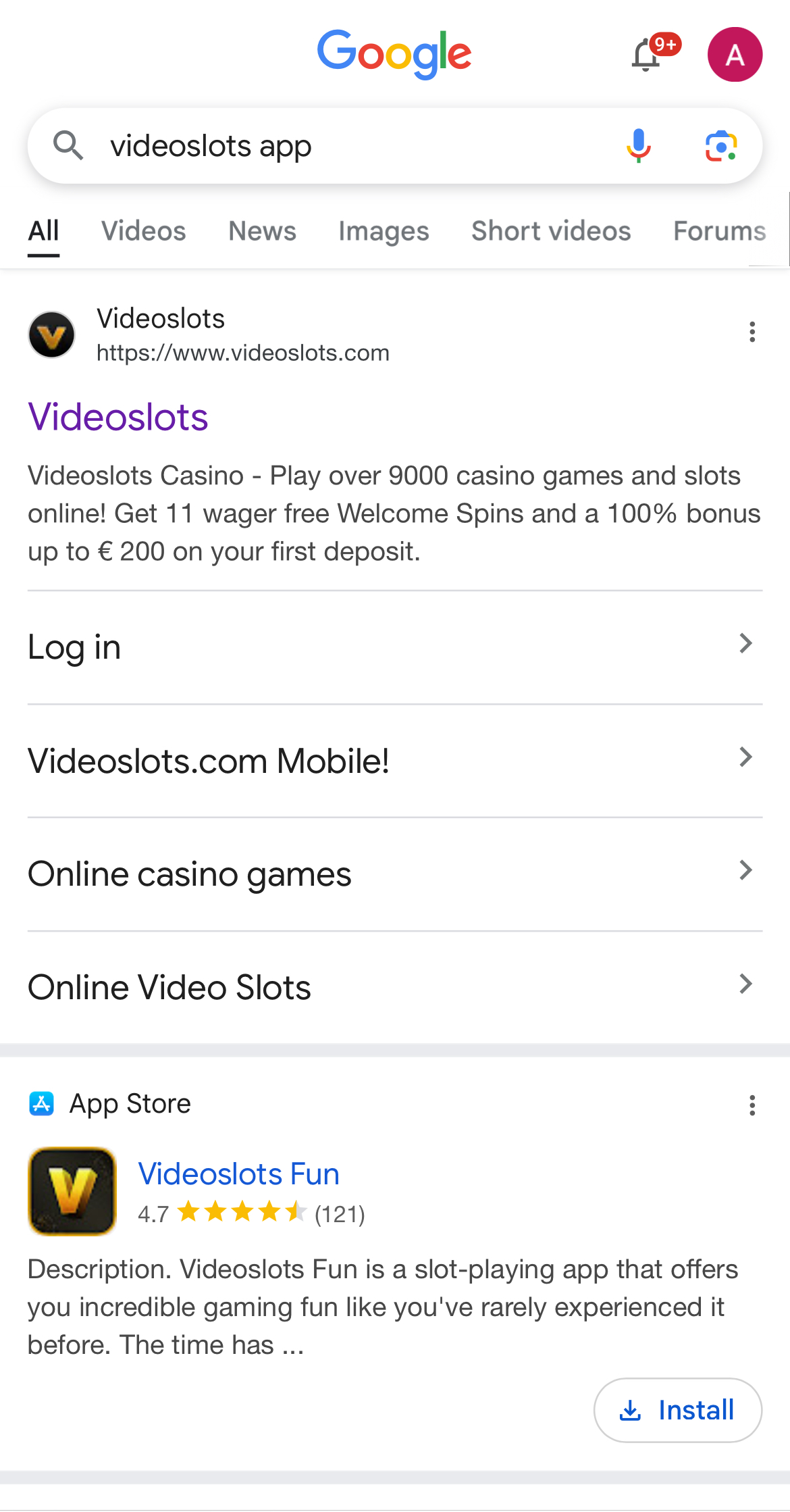 Videoslots App