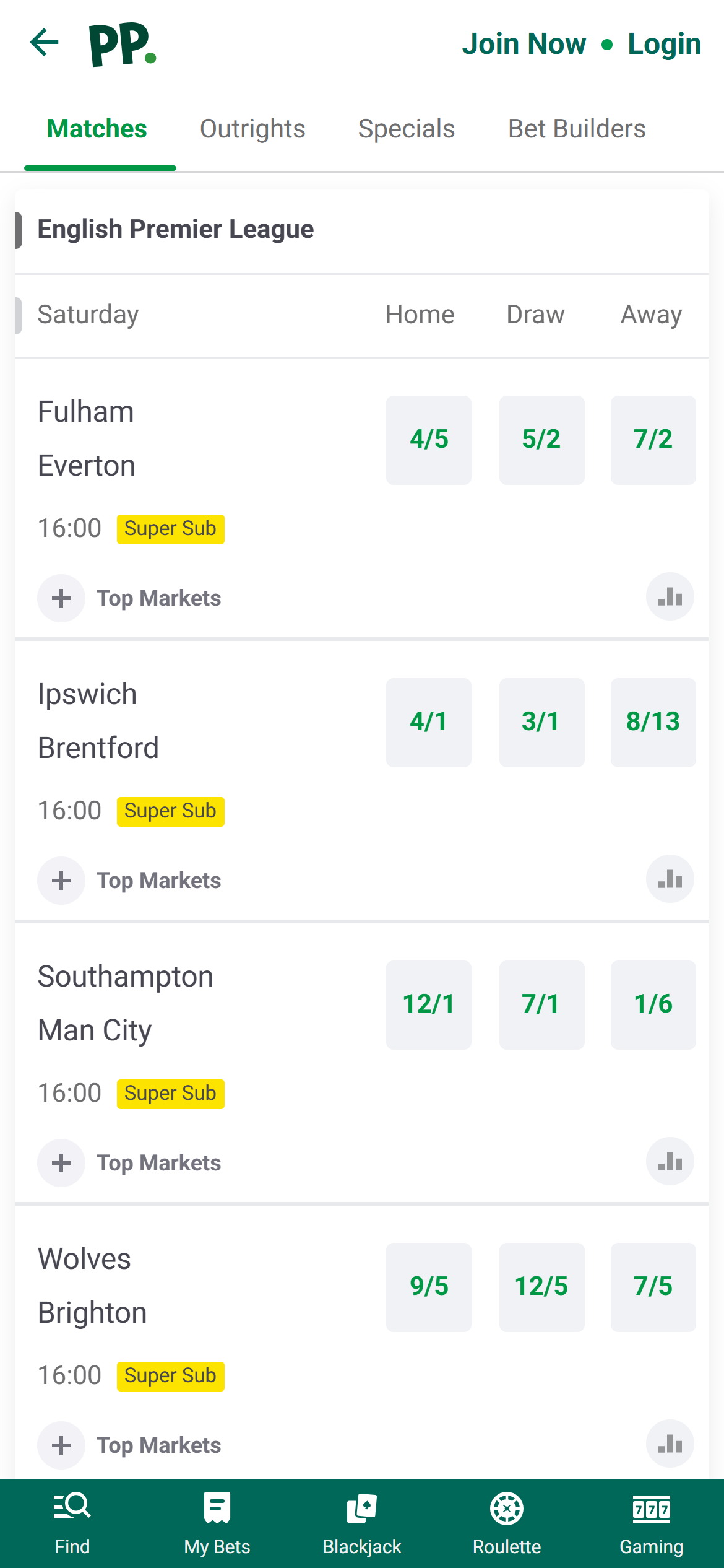 Paddy Power acca insurance 1