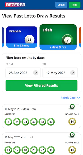 Betfred lotto results