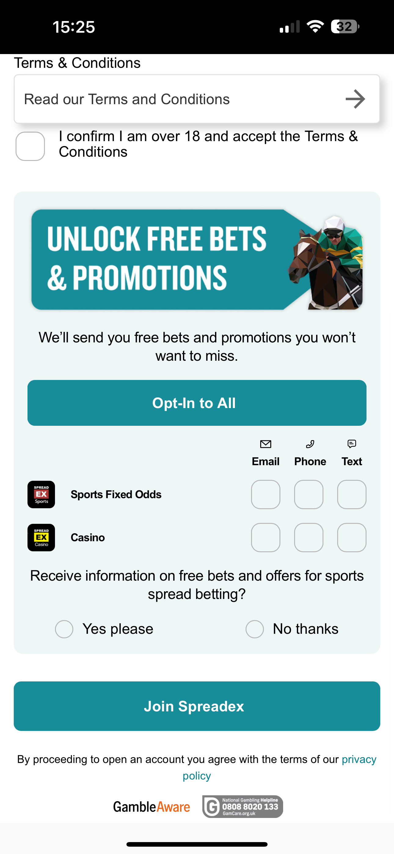 Spreadex Mobile Signup 4