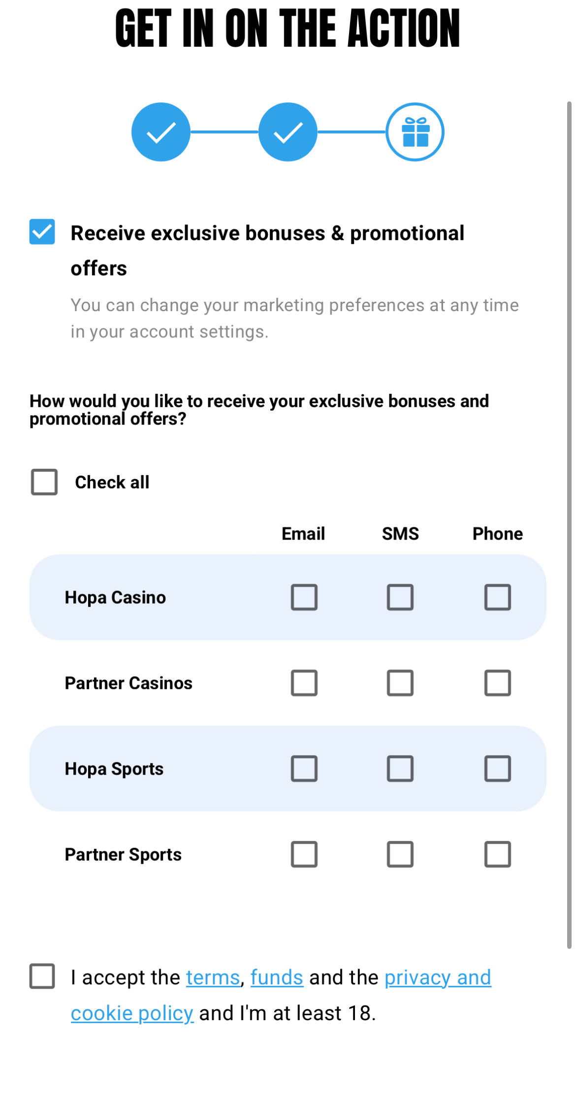 Hopa Preference Select
