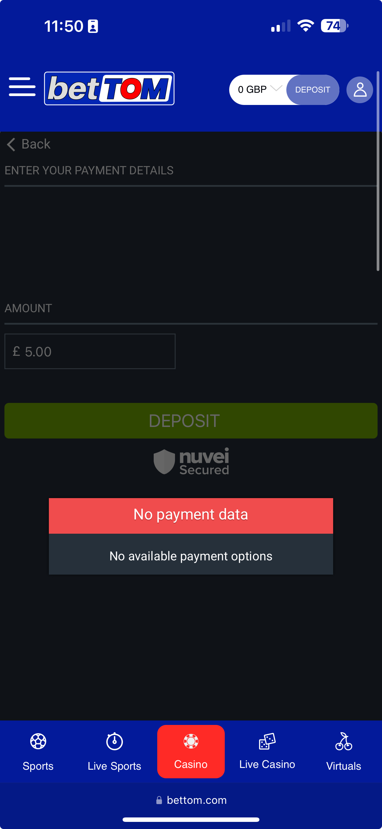 Hollywoodbets Apple pay issues