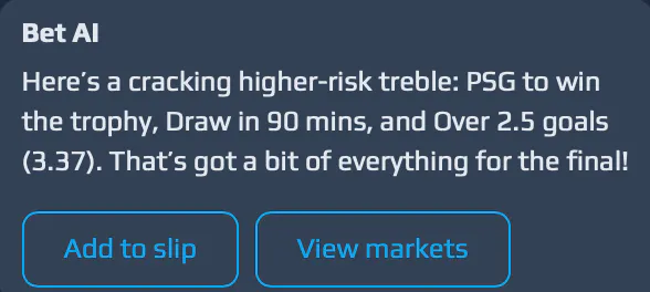 NetBet Higher Risk AI Bet 3