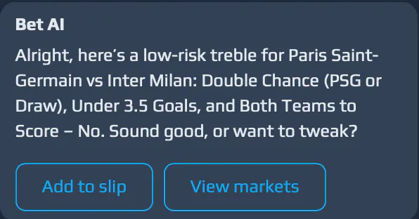 NetBet Low Risk AI Bet