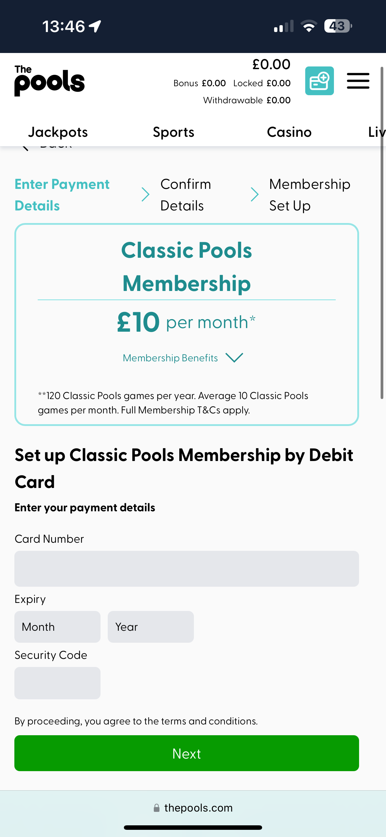 Pools Membership 3