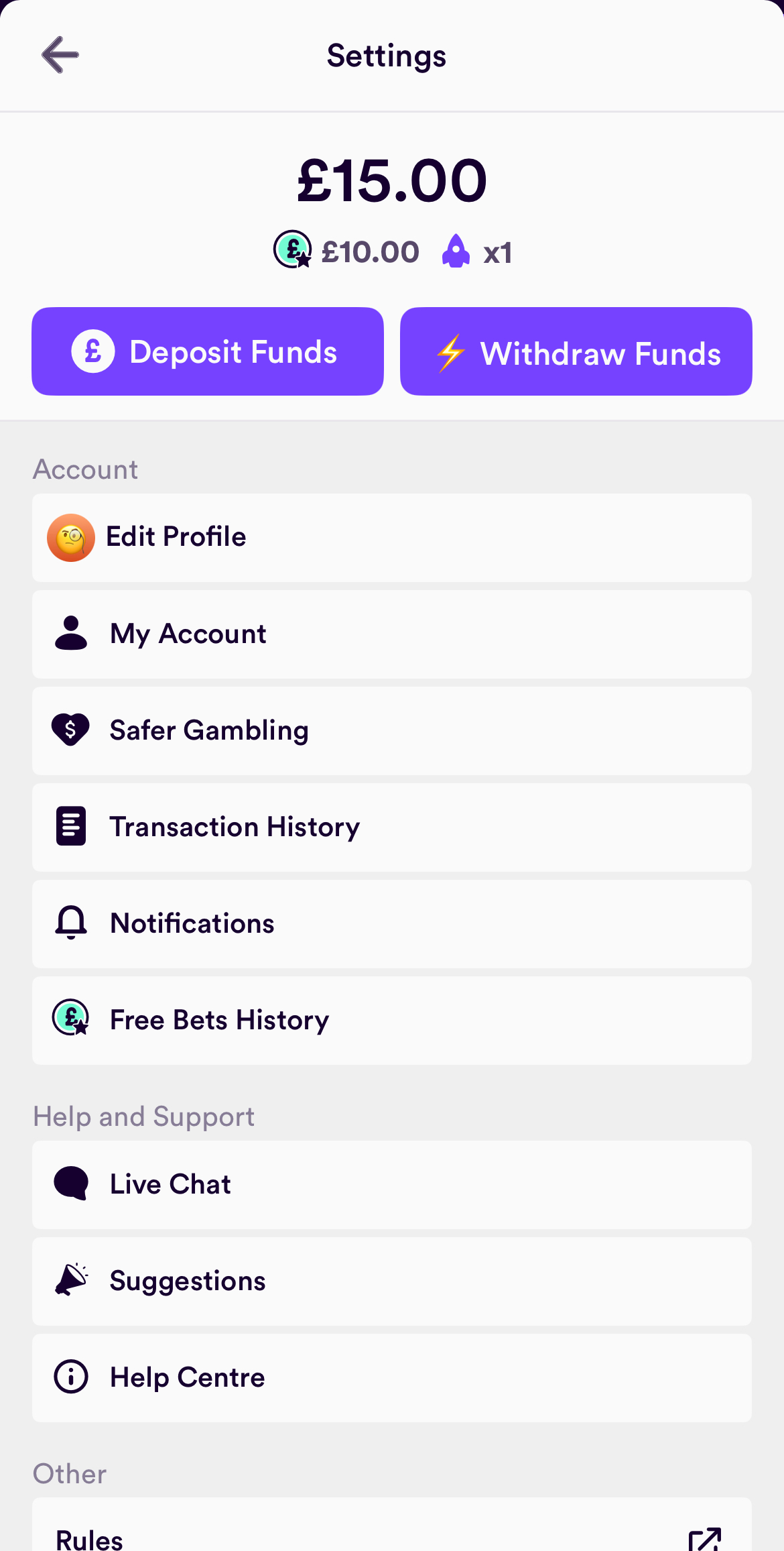 Dabble Withdrawal Step 1