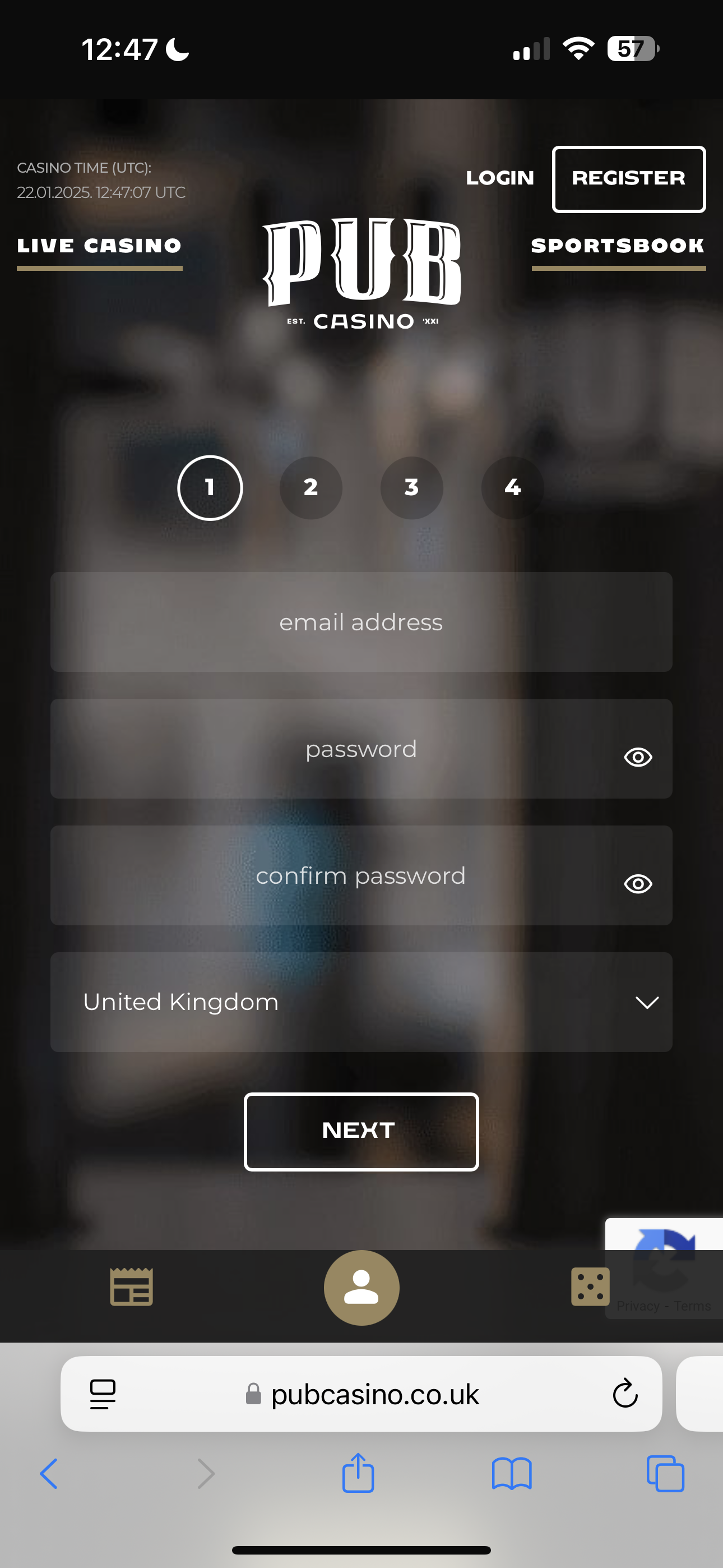 Pub Casino Sign Up 2