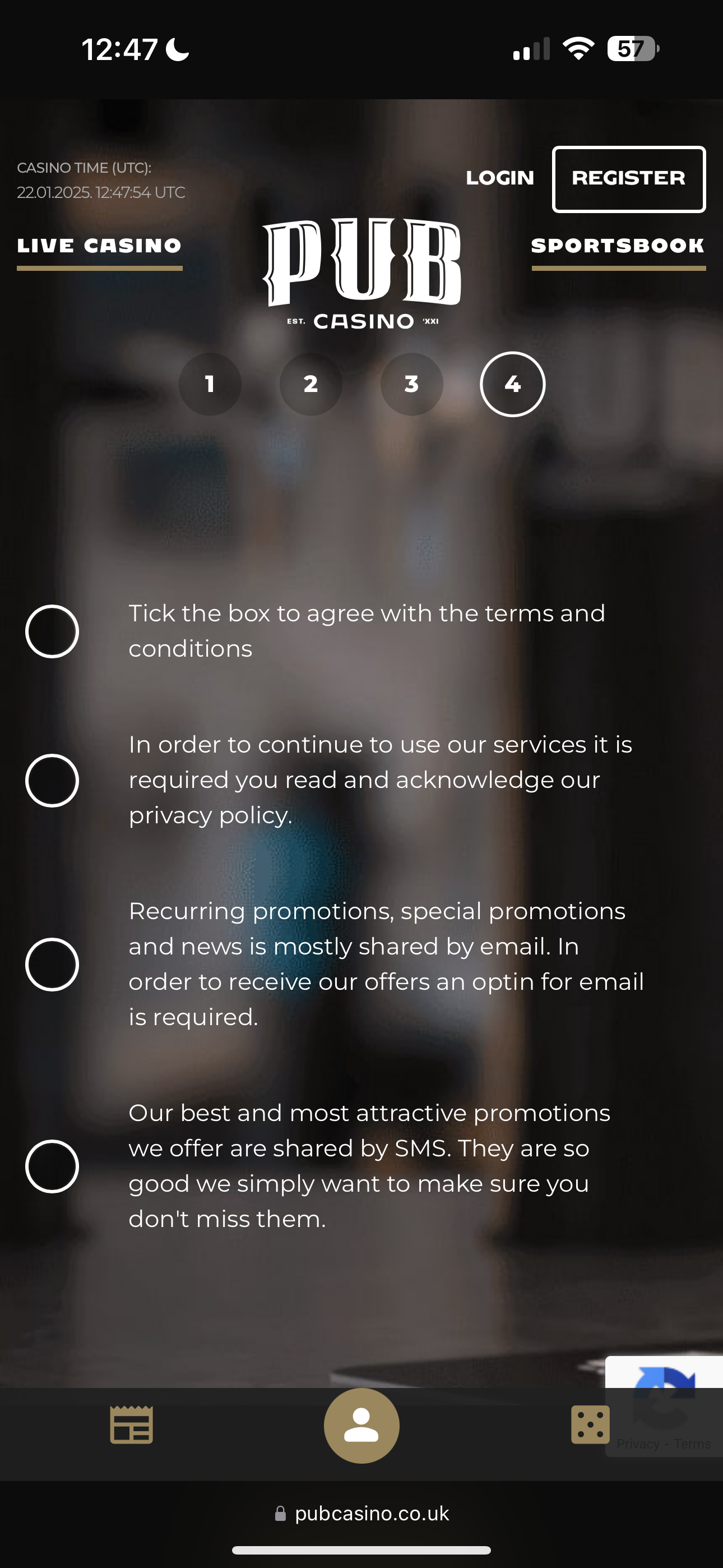 Pub Casino Sign Up 5