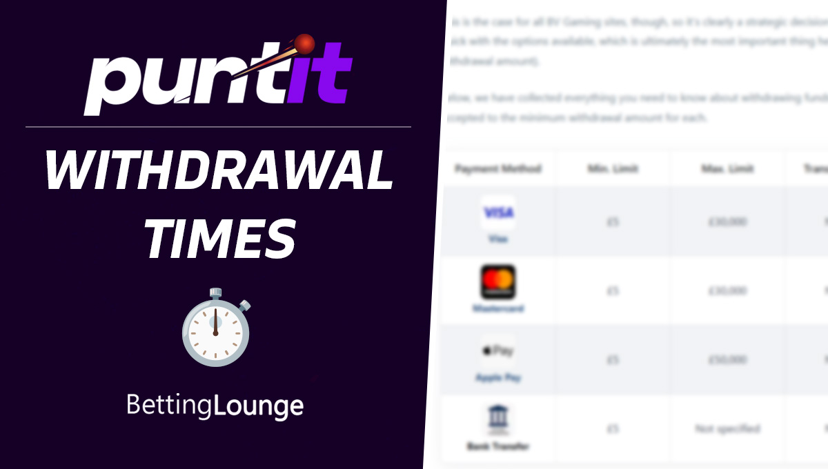 Puntit withdrawal time