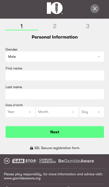10Bet Signup 2