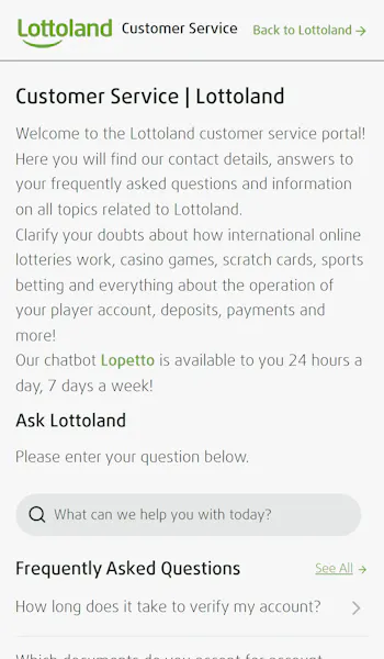 Lottoland customer support