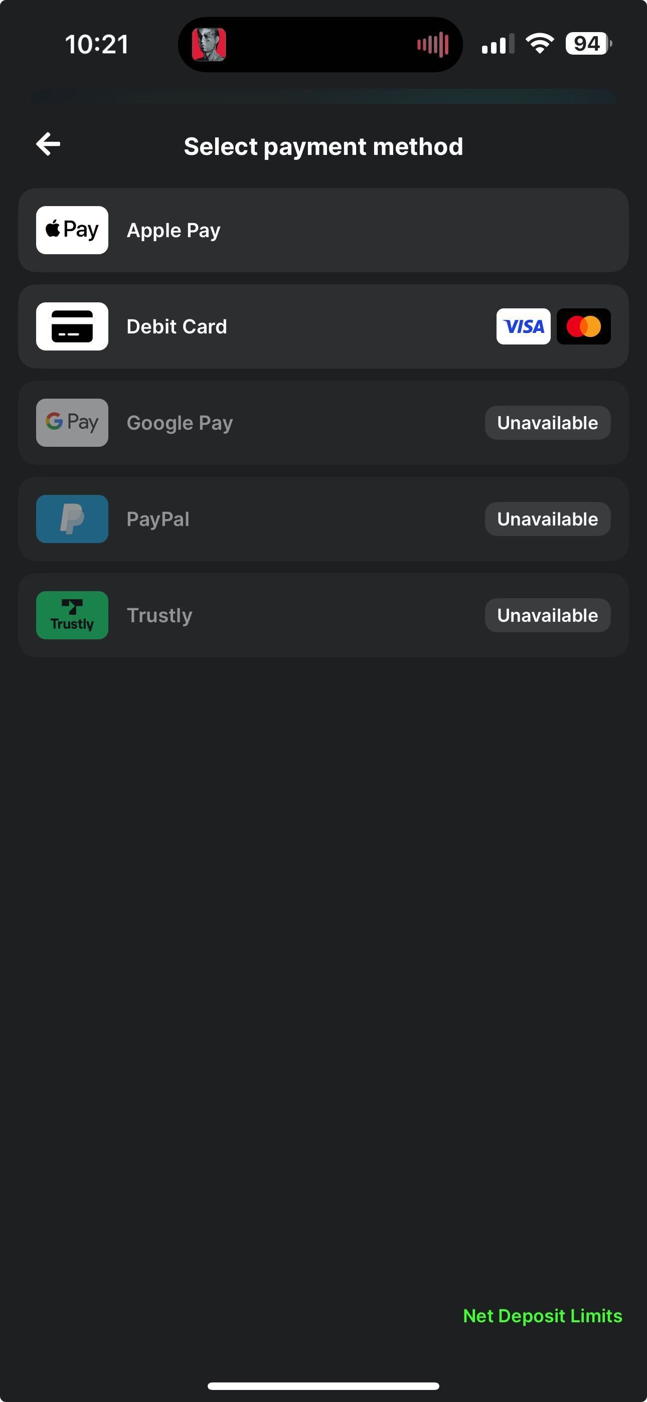 Midnite payment methods 1