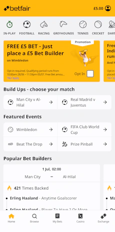 Betfair App Sports