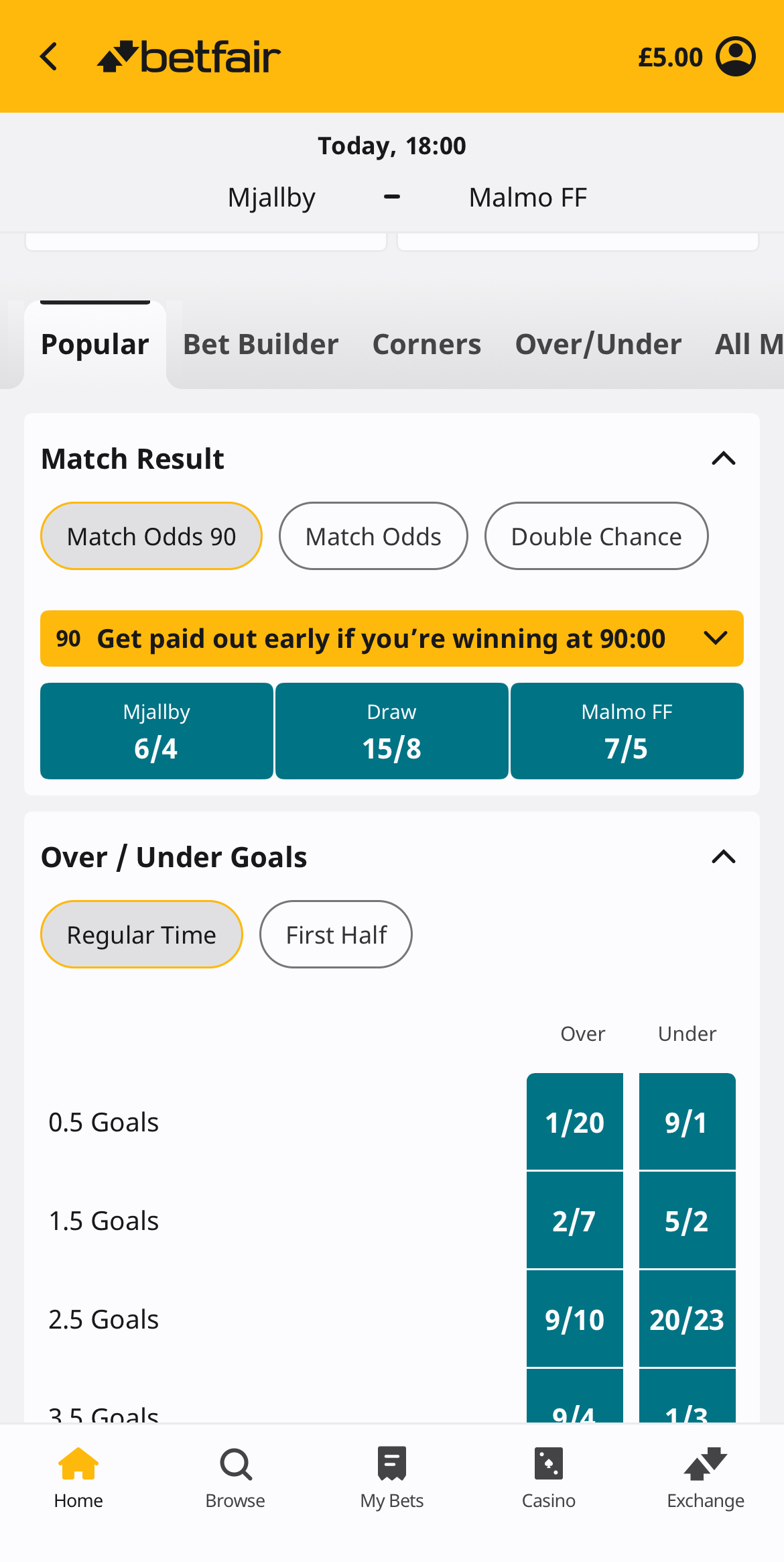 Betfair App Football