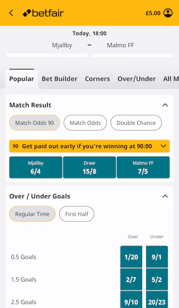 Betfair App Football