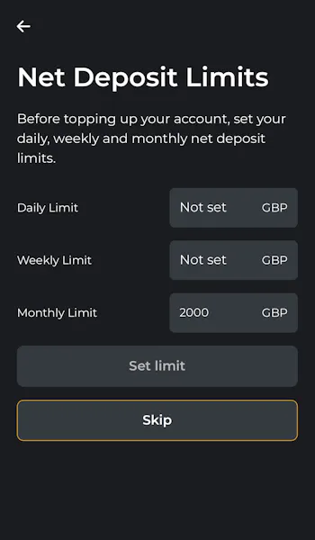 Swifty Sports Deposit Limit