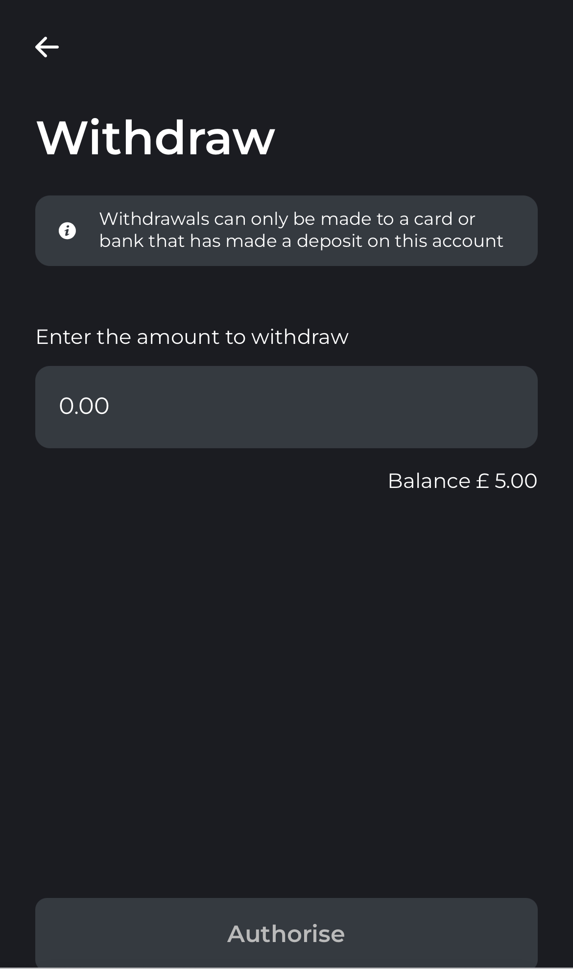Swifty Sports Withdraw Amount