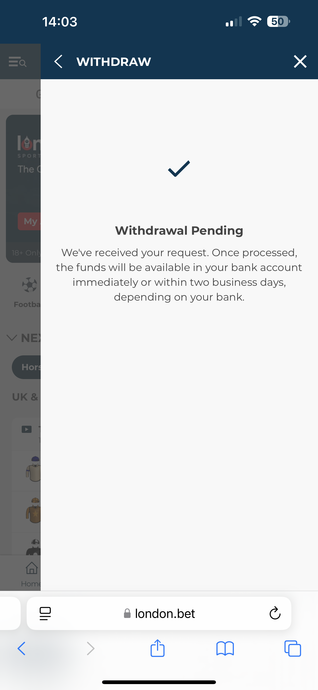 London Bet Withdraw 3