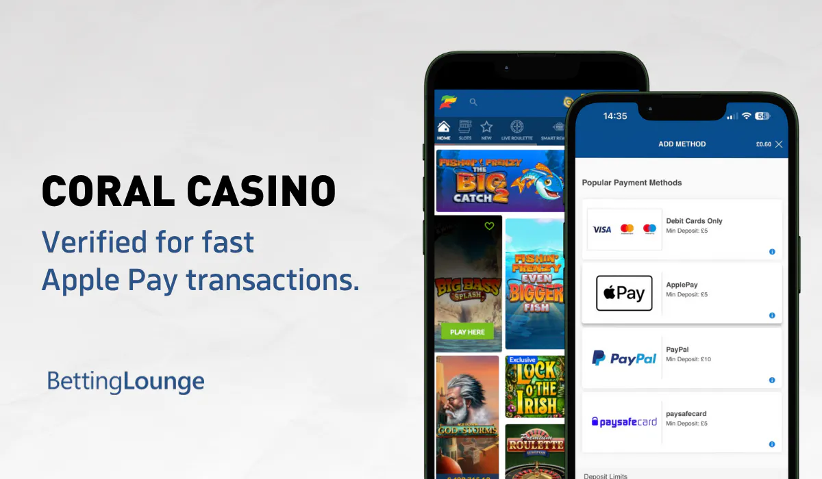 Coral Casino cashier with Apple Pay