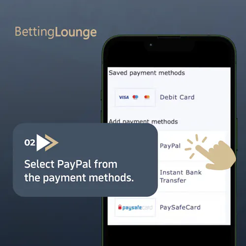 select PayPal from the payment methods