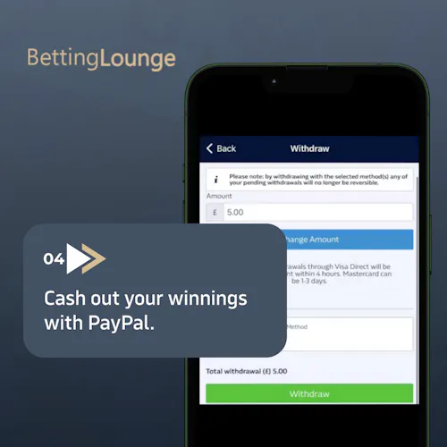 cash out your winnings with PayPal