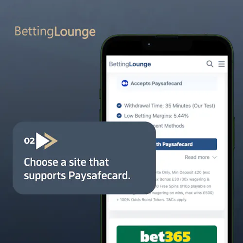 Choose a site that supports Paysafecard