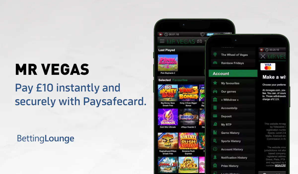 Paysafecard at Mr Vegas