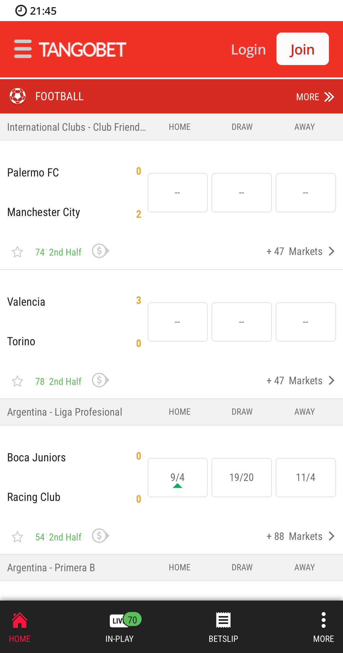 Tangobet missing odds