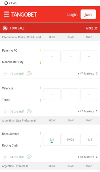 Tangobet missing odds