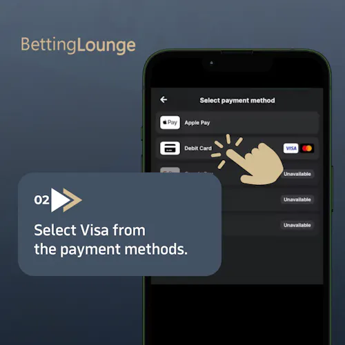 select visa as a payment method