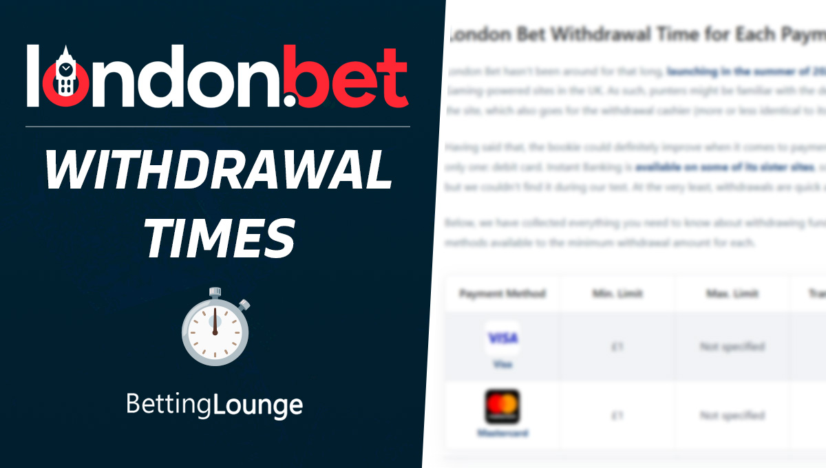 London Bet withdrawal time