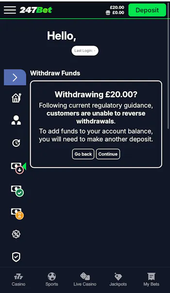 247Bet Withdrawal