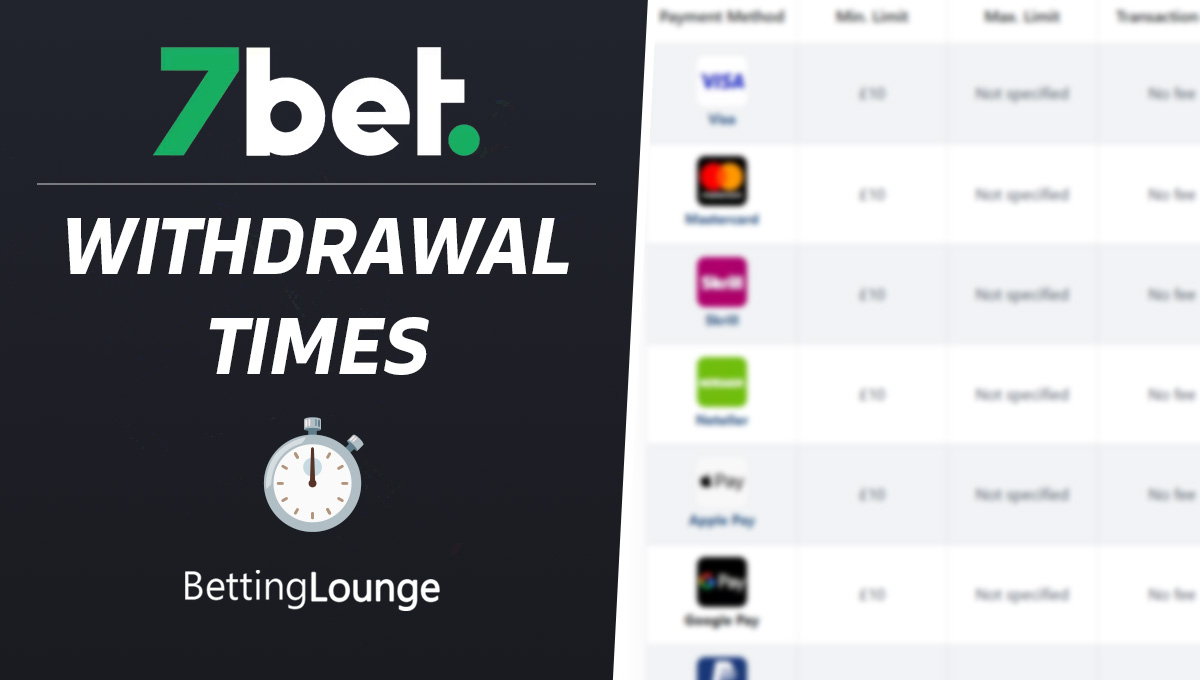 7bet withdrawal times