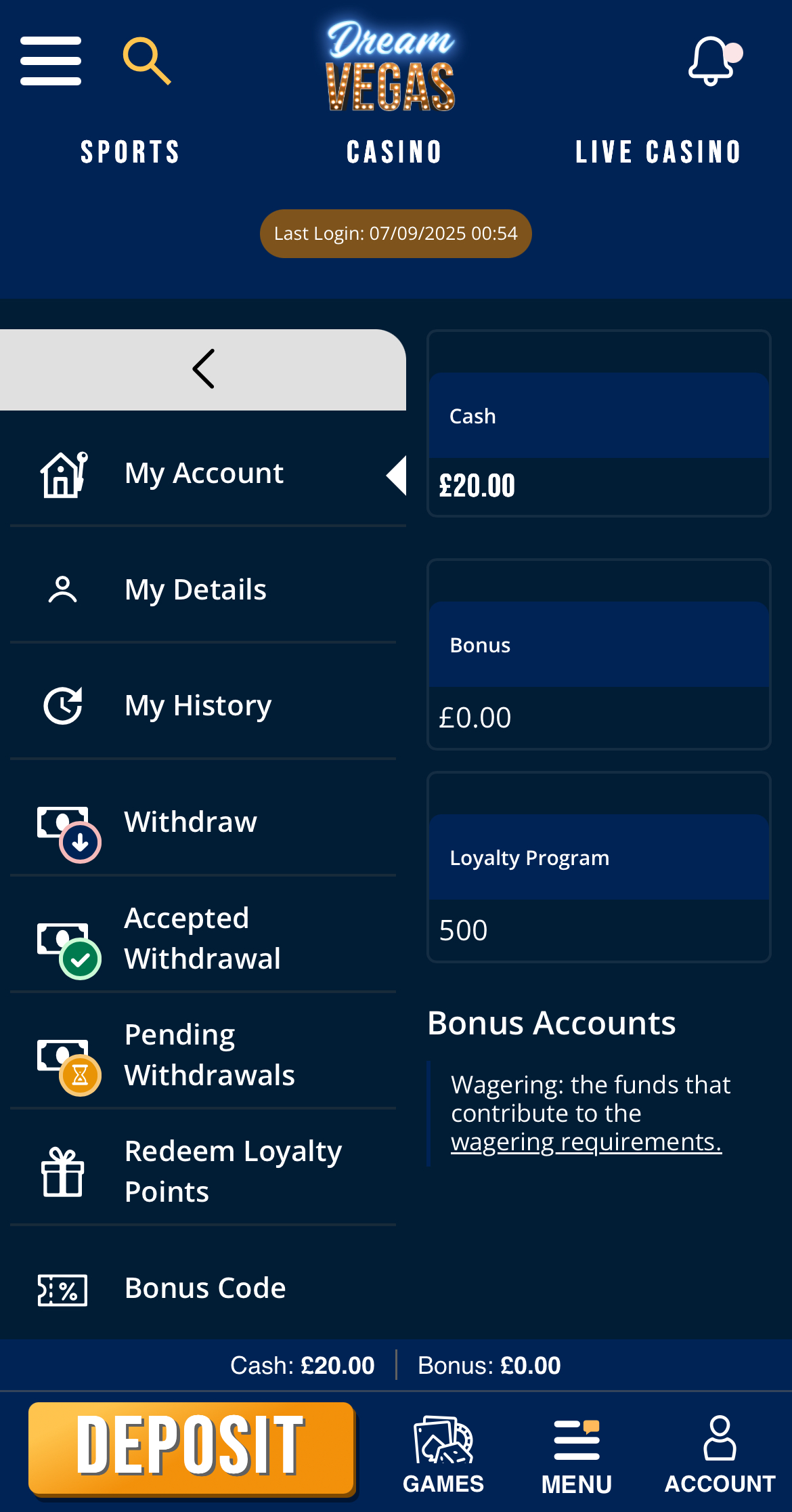 Dream Vegas Withdrawal 3