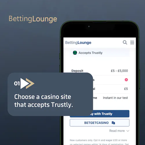 step 1: choose a trustly casino