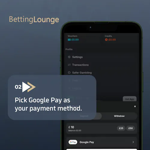 step 2: pick Google Pay as your payment method