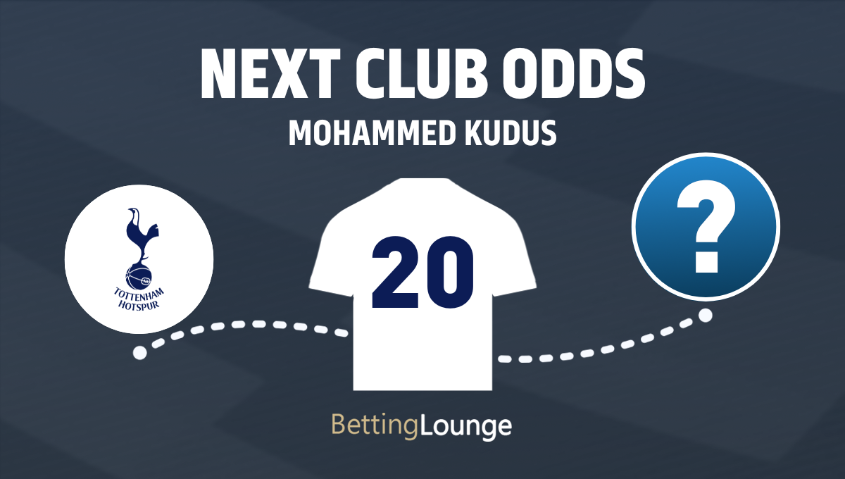 Mohammed Kudus next club odds Tottenham