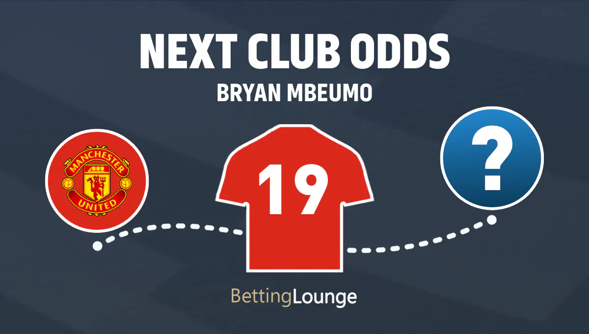 Bryan Mbeumo next club odds after Man United