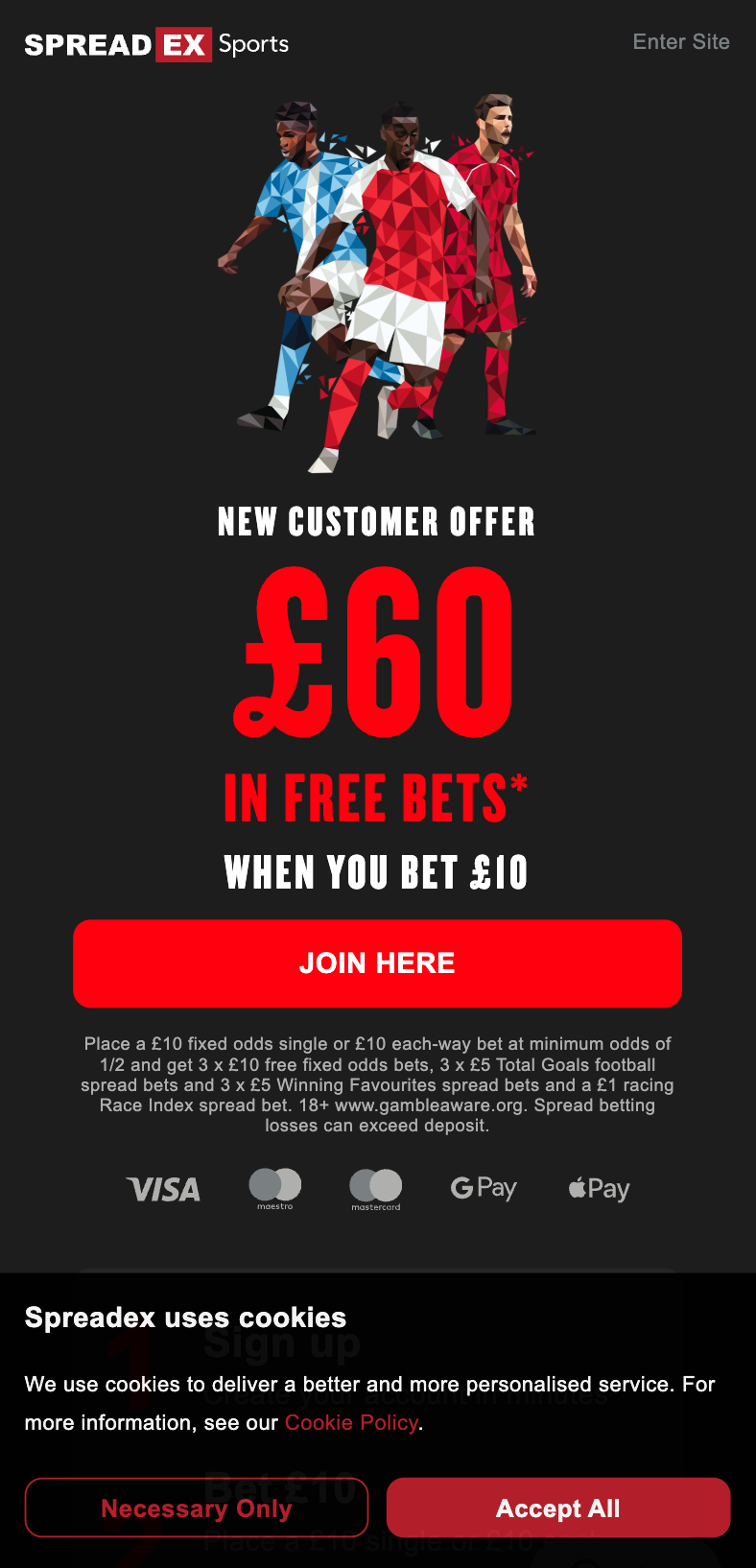 SpreadEx Sign Up Promotion 1