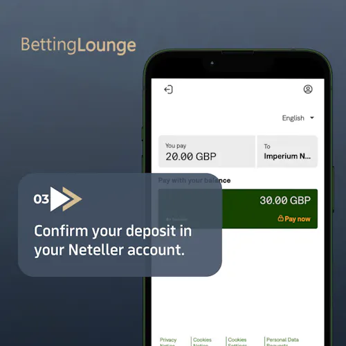 step 3: confirm your deposit in your Neteller account