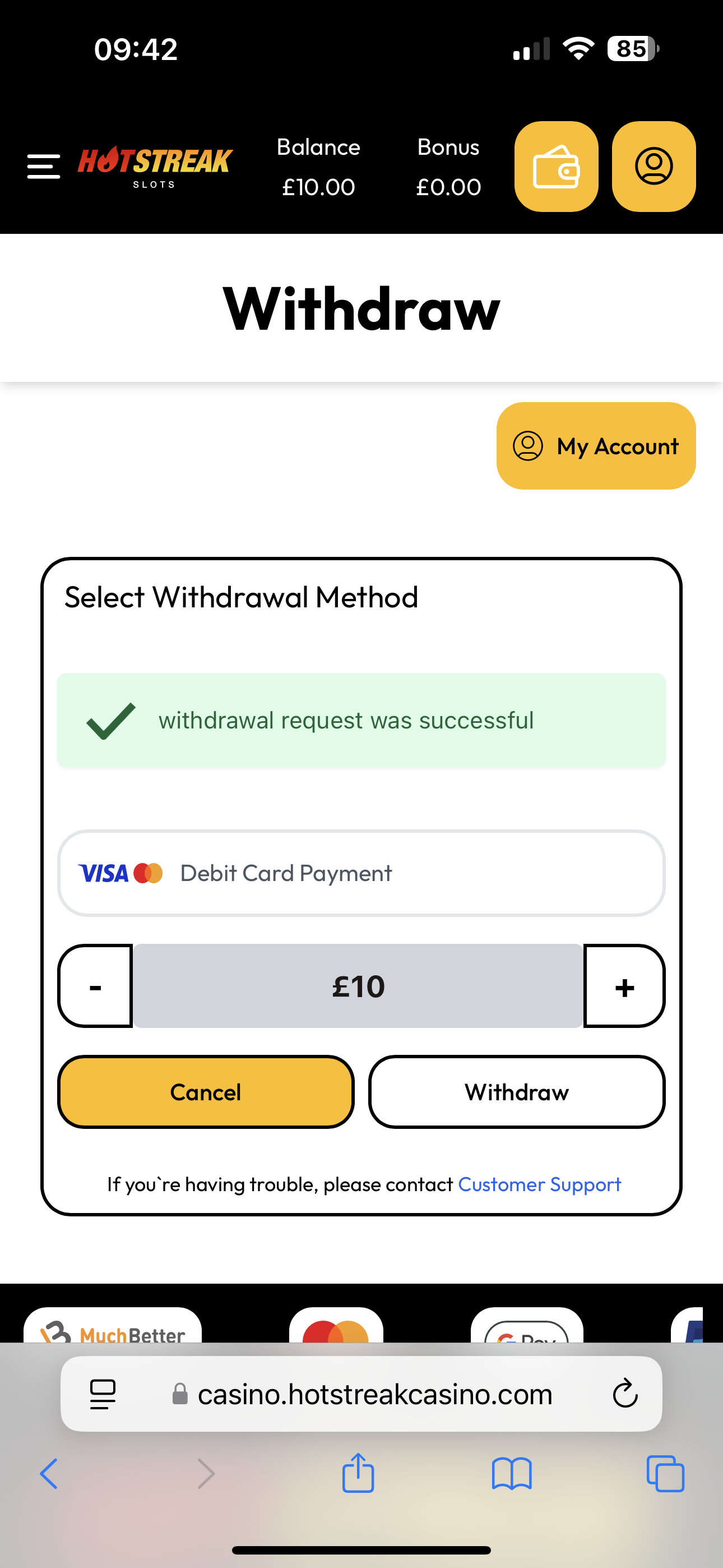 Hotstreak Withdraw 2