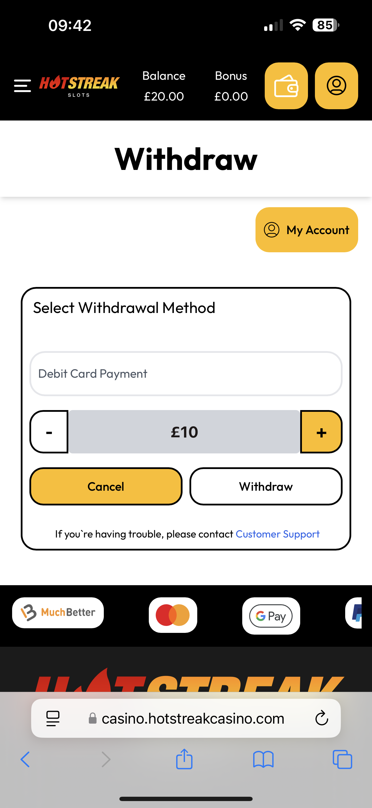 Hotstreak Withdraw 1