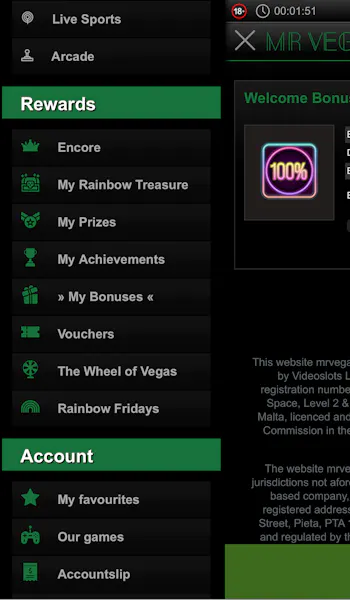 Mrvegas bonus code