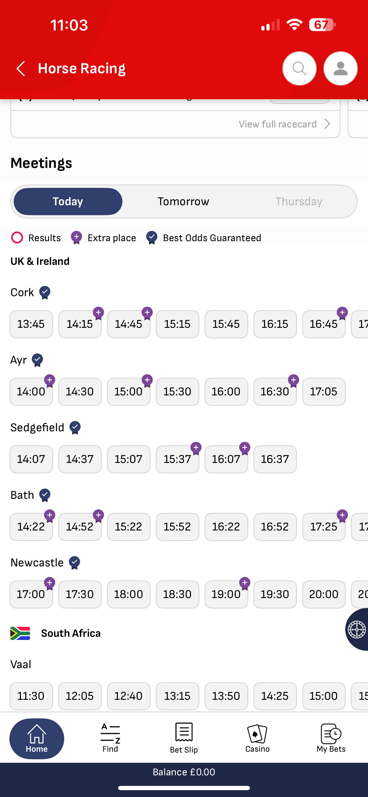 Horse Racing Virgin Bet