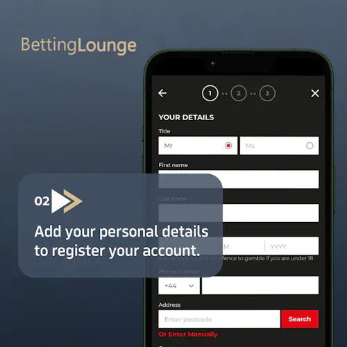 Step 2: Add your personal details to register your account