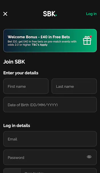 SBK Sign Up