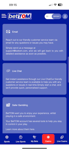 BetTom Customer Support