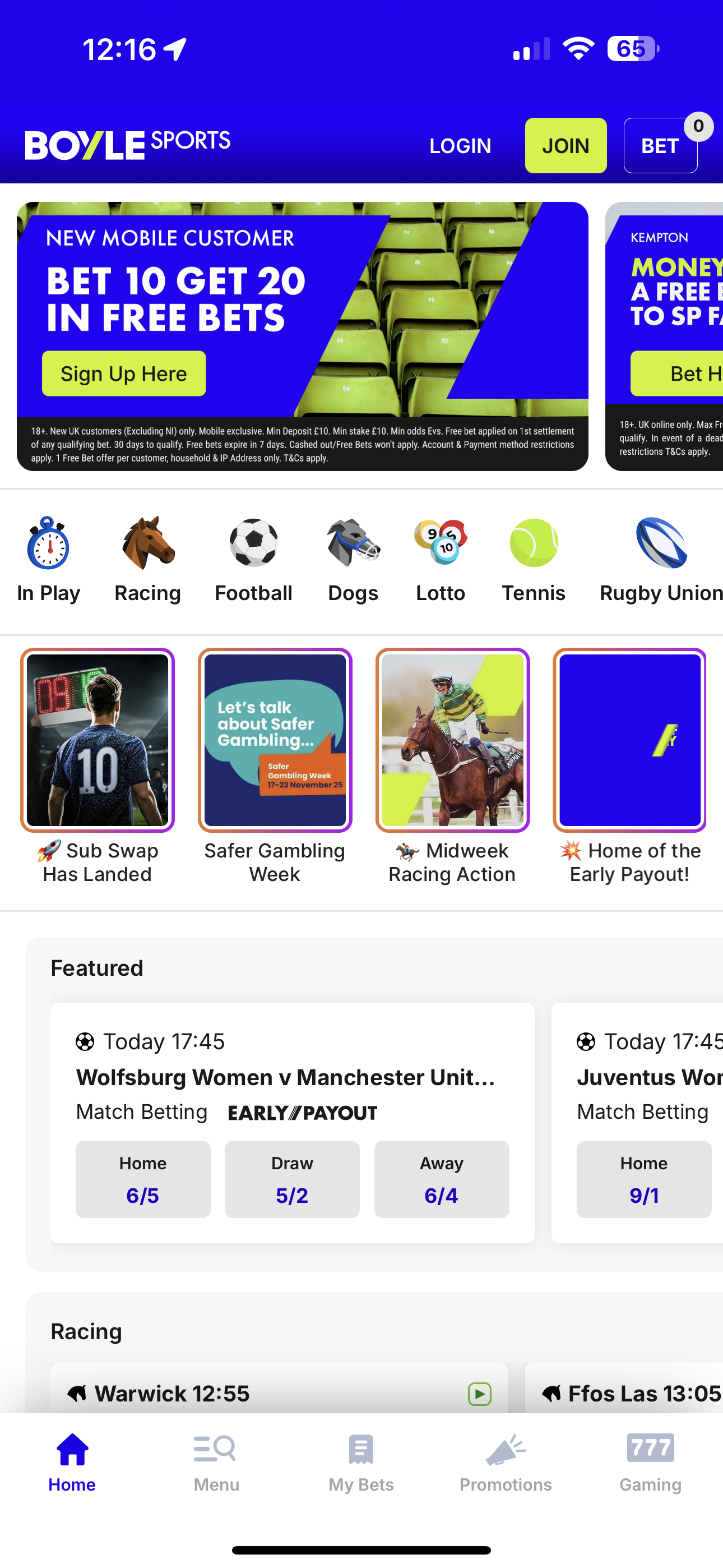 BoyleSports Home New