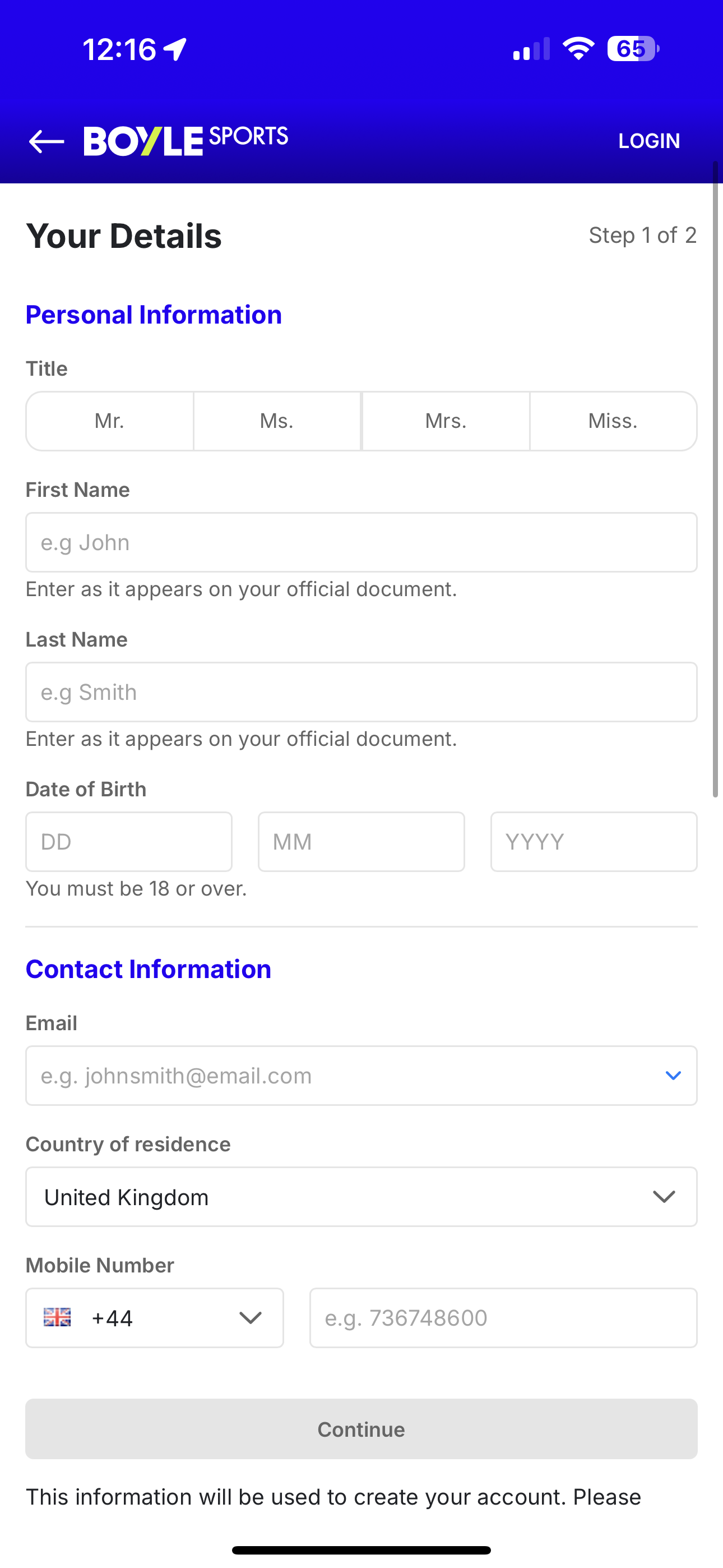 BoyleSports Sign Up 1 New