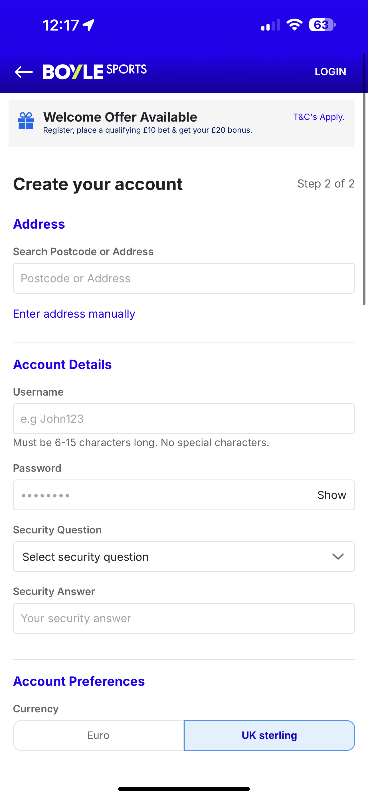 BoyleSports Sign Up 2 New